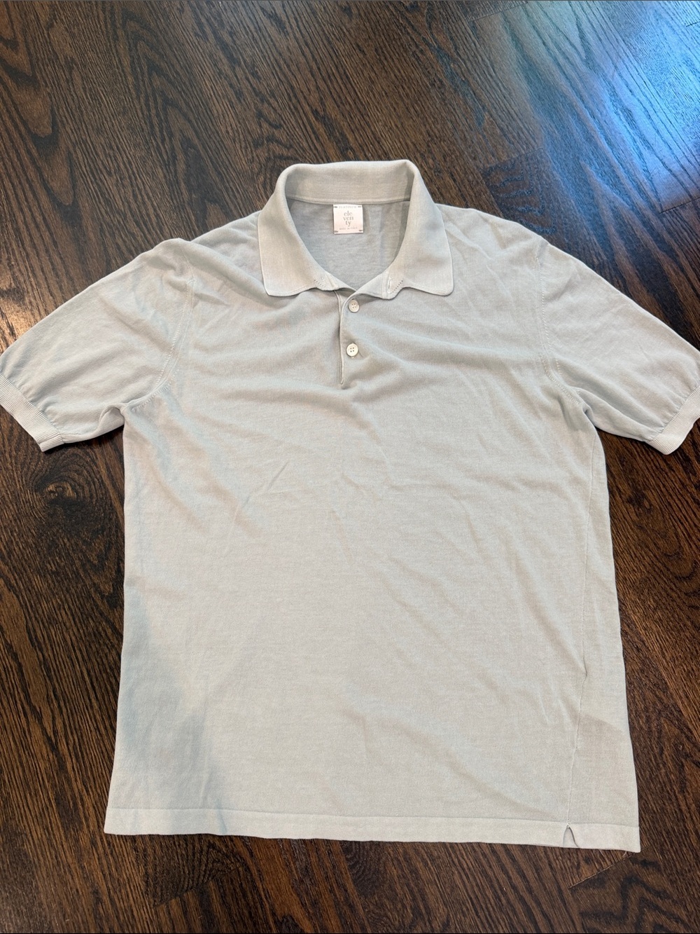 Eleventy Men's Light blue Polo Shirt — Soft Knit Short-Sleeve